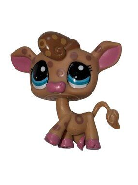 Littlest Pet Shop 2307 Brown Spotted Cow Blue Eyes LPS-GUC